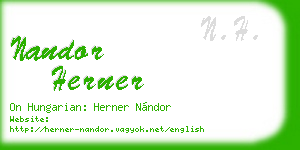 nandor herner business card